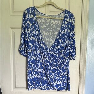 NWT Lane Bryant printed surplice wrap top size 18/20